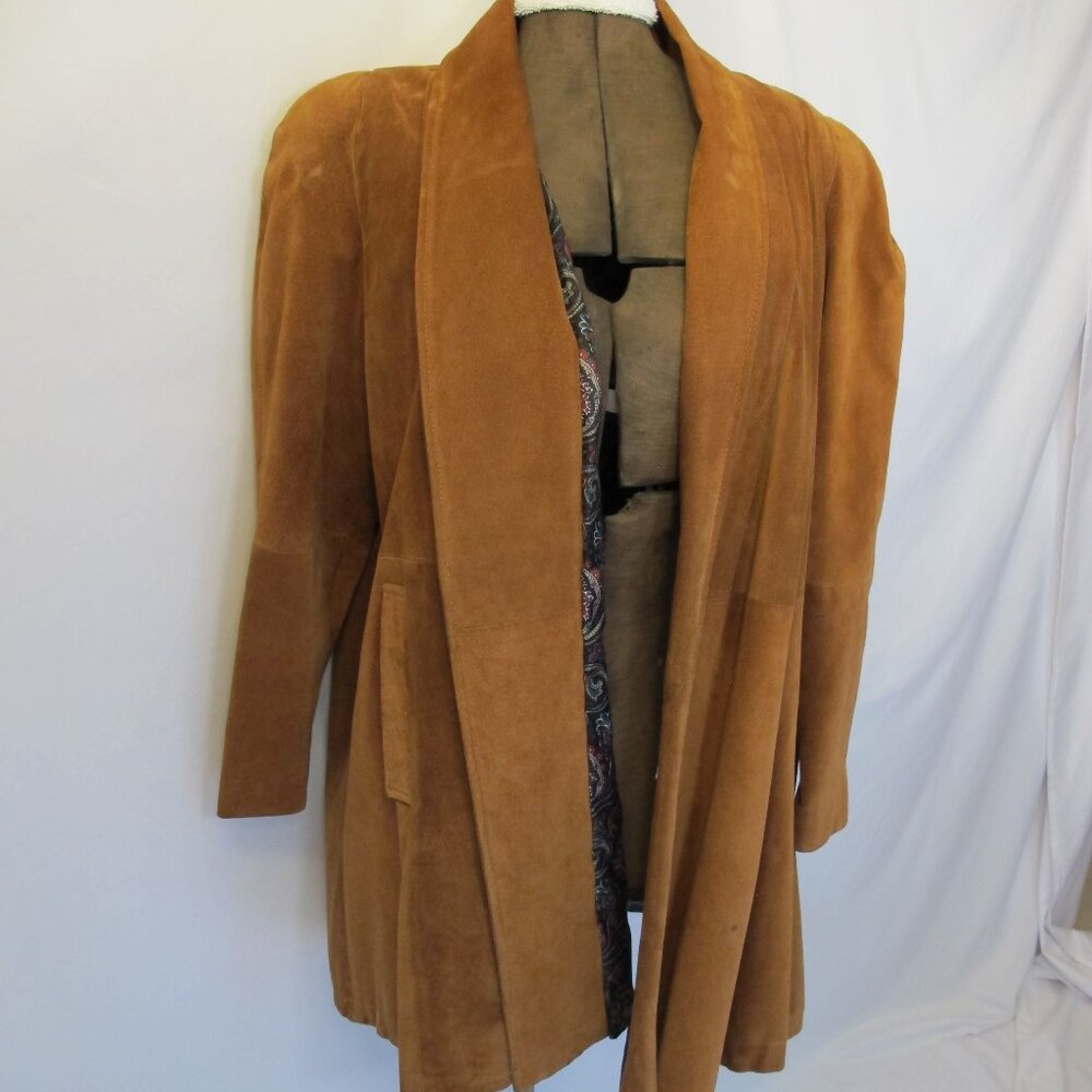 Vintage Sally’s Leather and Suede Shop brown suede jacket  L/XL